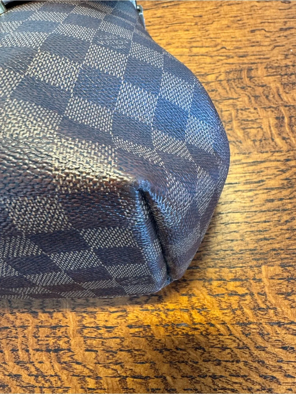 Louis Vuitton Clapton Backpack Damier Ebene & Crème Leather w/COA and Dust Bag